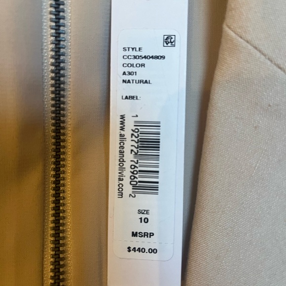 Alice + Olivia NWT Meritt Linen-Blend Romper Size 10 original $440 - Picture 8 of 8